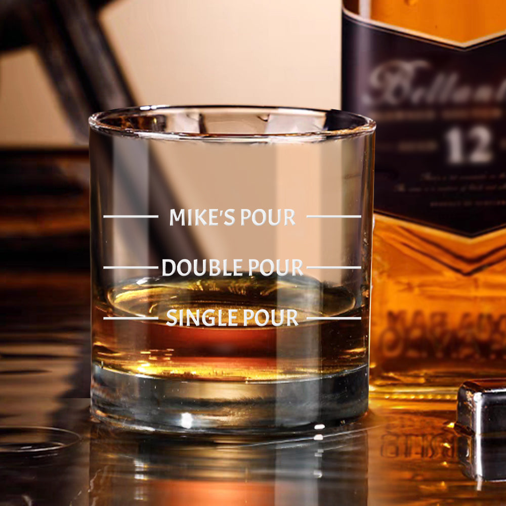 Personalized whisky glass with text