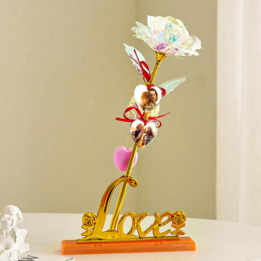 Custom artificial Galaxy Rose with photo