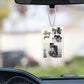 Personalized rectangular car air freshener with photo collage