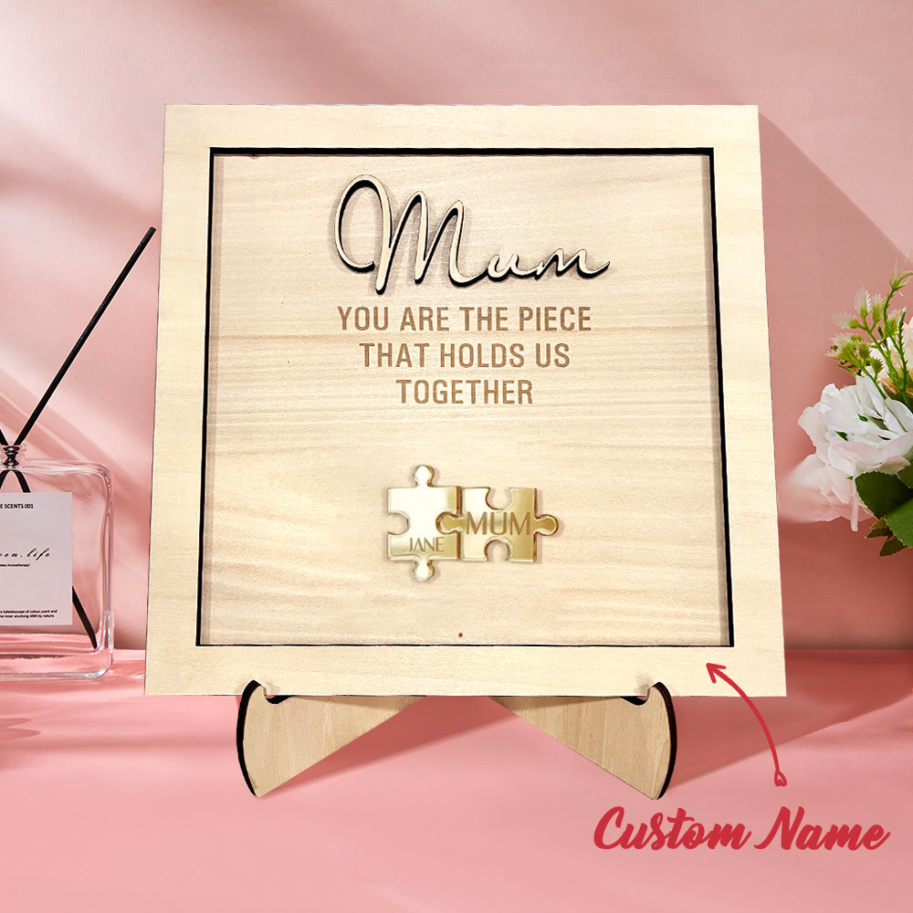 Plaque puzzle personnalisée pour maman