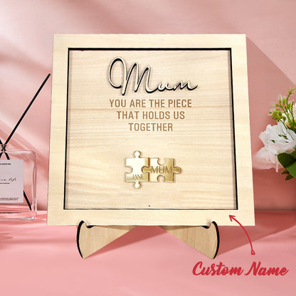 Plaque puzzle personnalisée pour maman