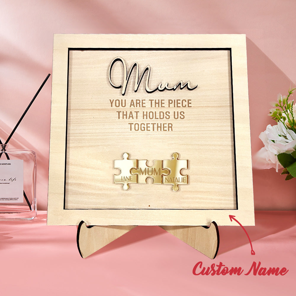 Plaque puzzle personnalisée pour maman
