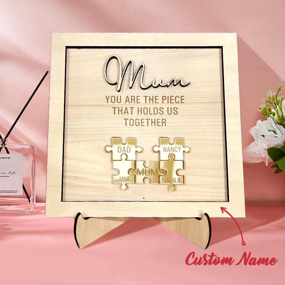 Plaque puzzle personnalisée pour maman