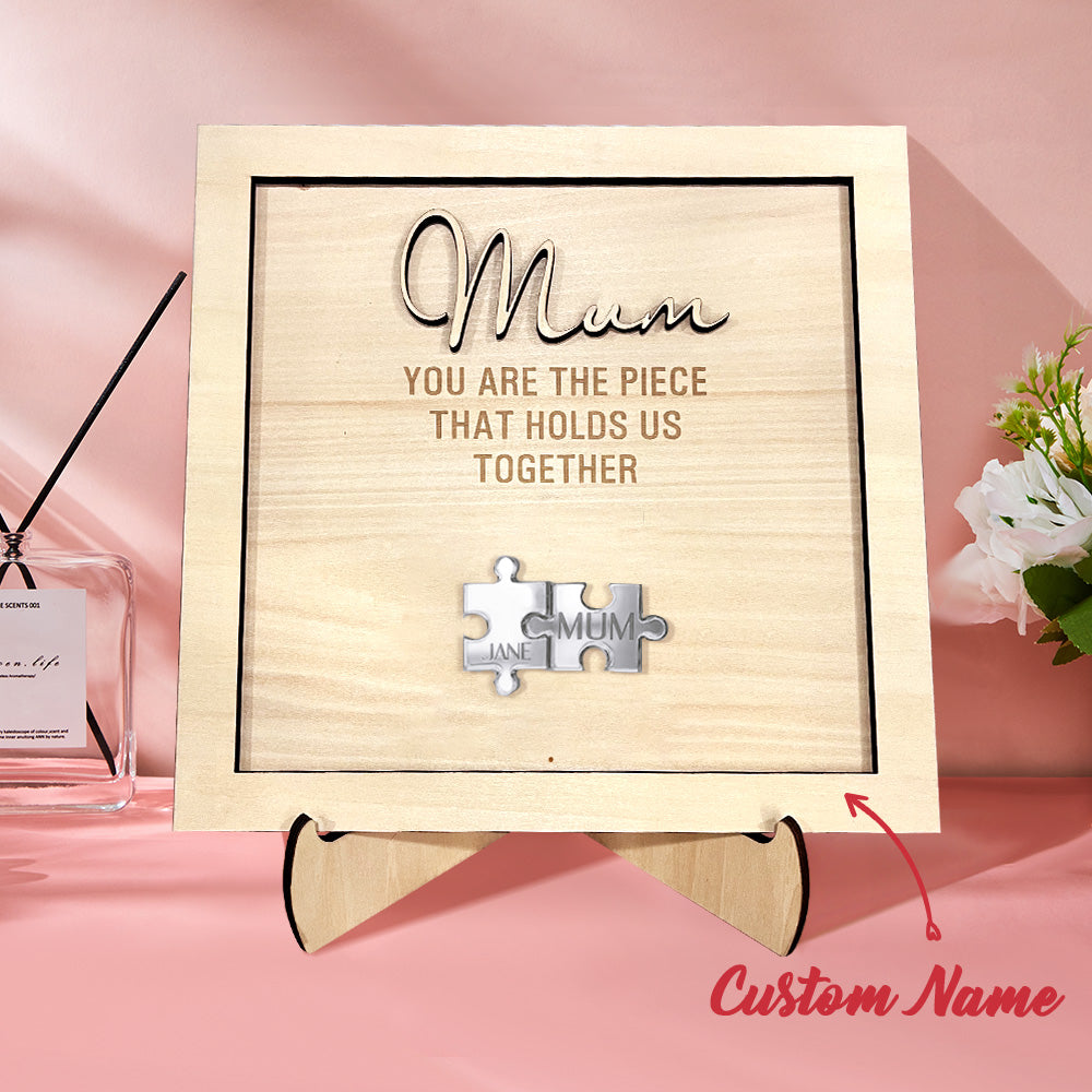 Plaque puzzle personnalisée pour maman