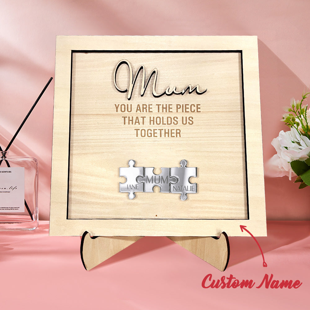 Plaque puzzle personnalisée pour maman