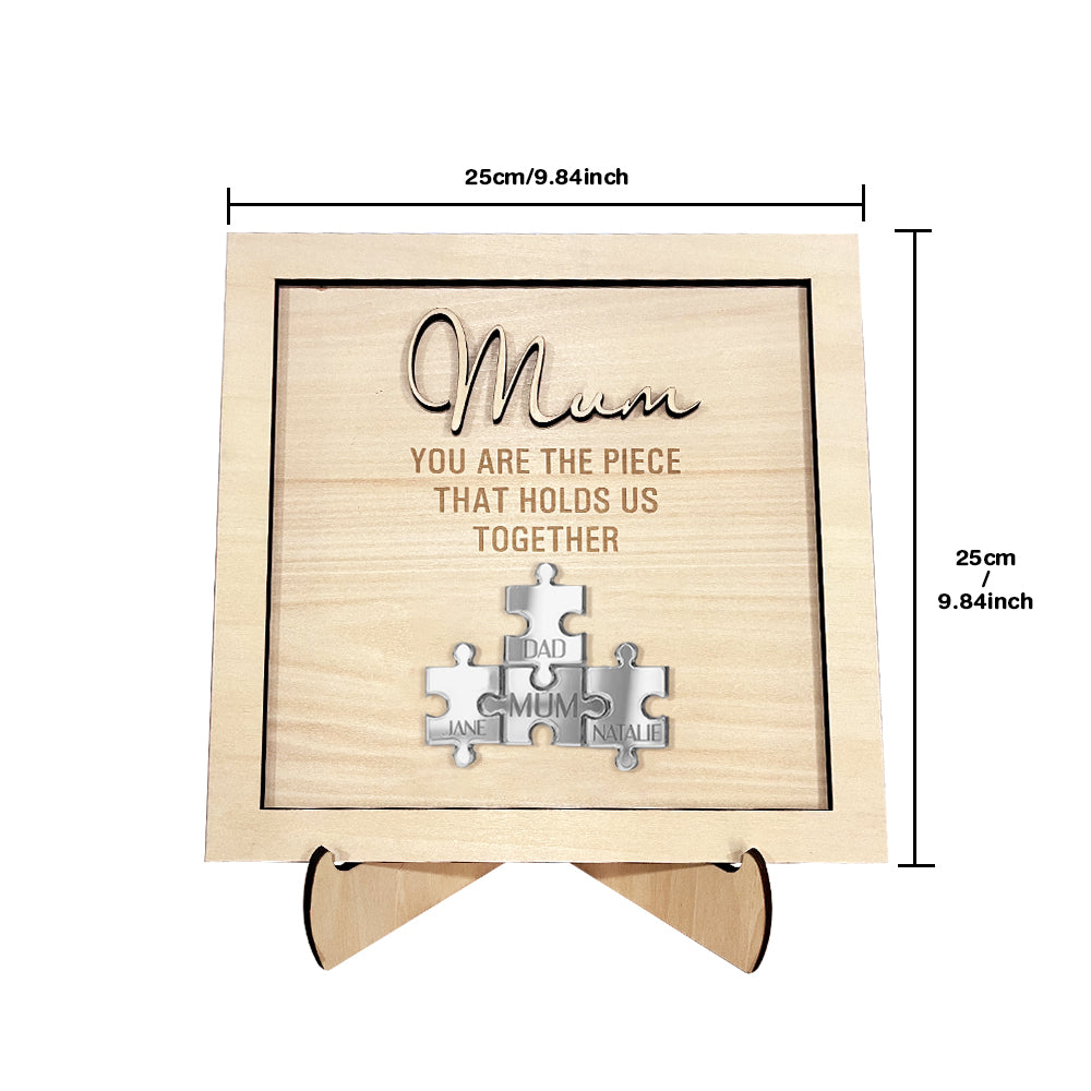 Plaque puzzle personnalisée pour maman