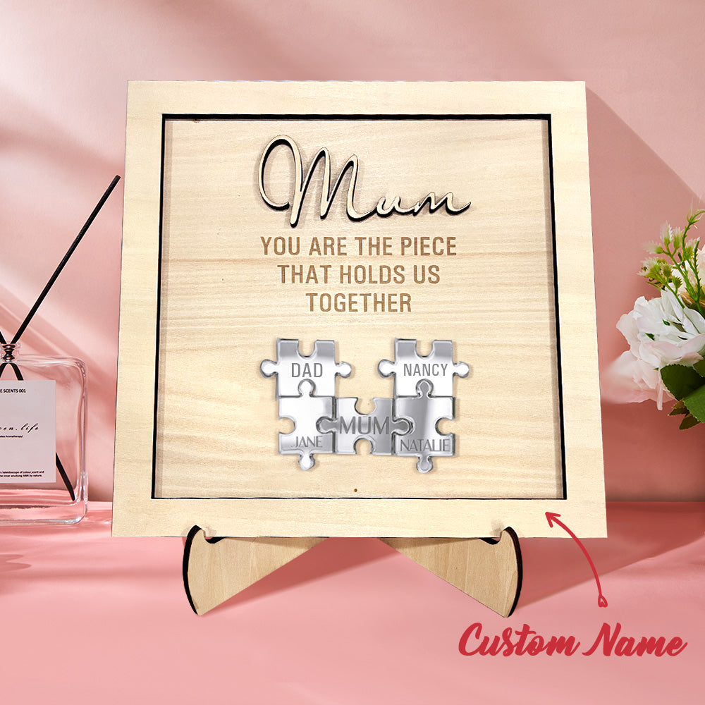 Plaque puzzle personnalisée pour maman