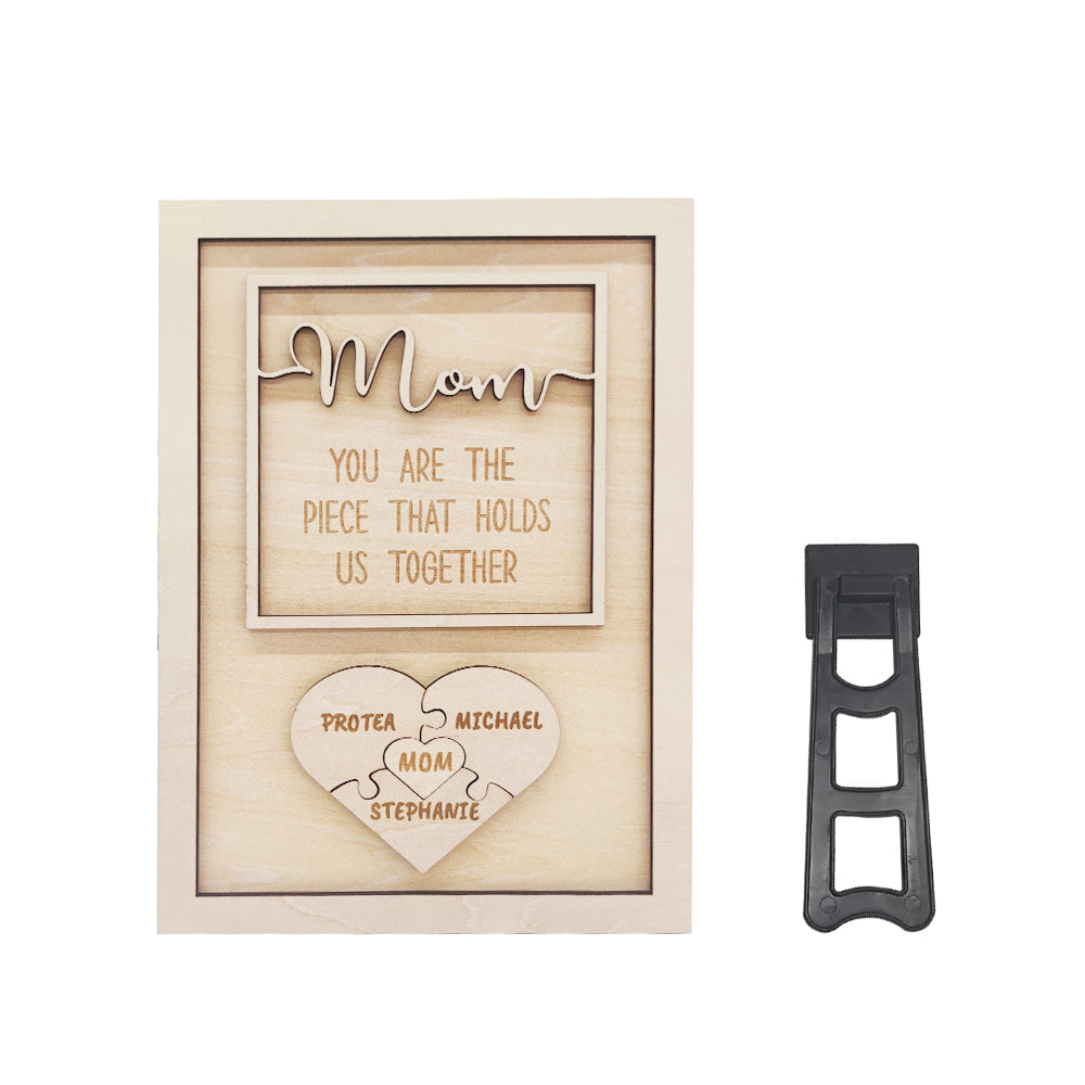 Plaque puzzle personnalisée « Maman »