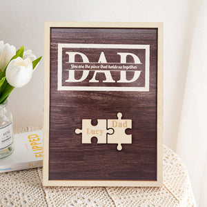 Plaque puzzle personnalisée pour papa