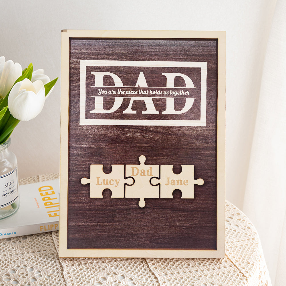 Plaque puzzle personnalisée pour papa