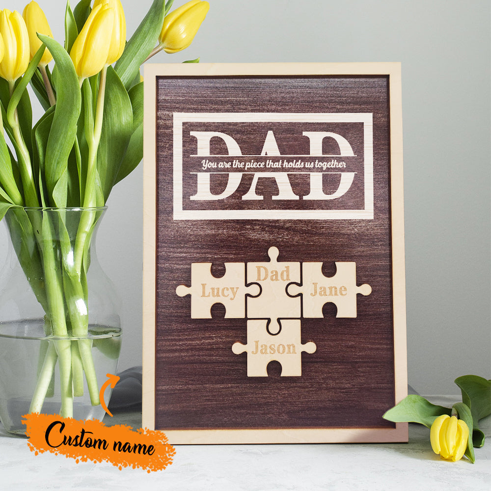 Plaque puzzle personnalisée pour papa