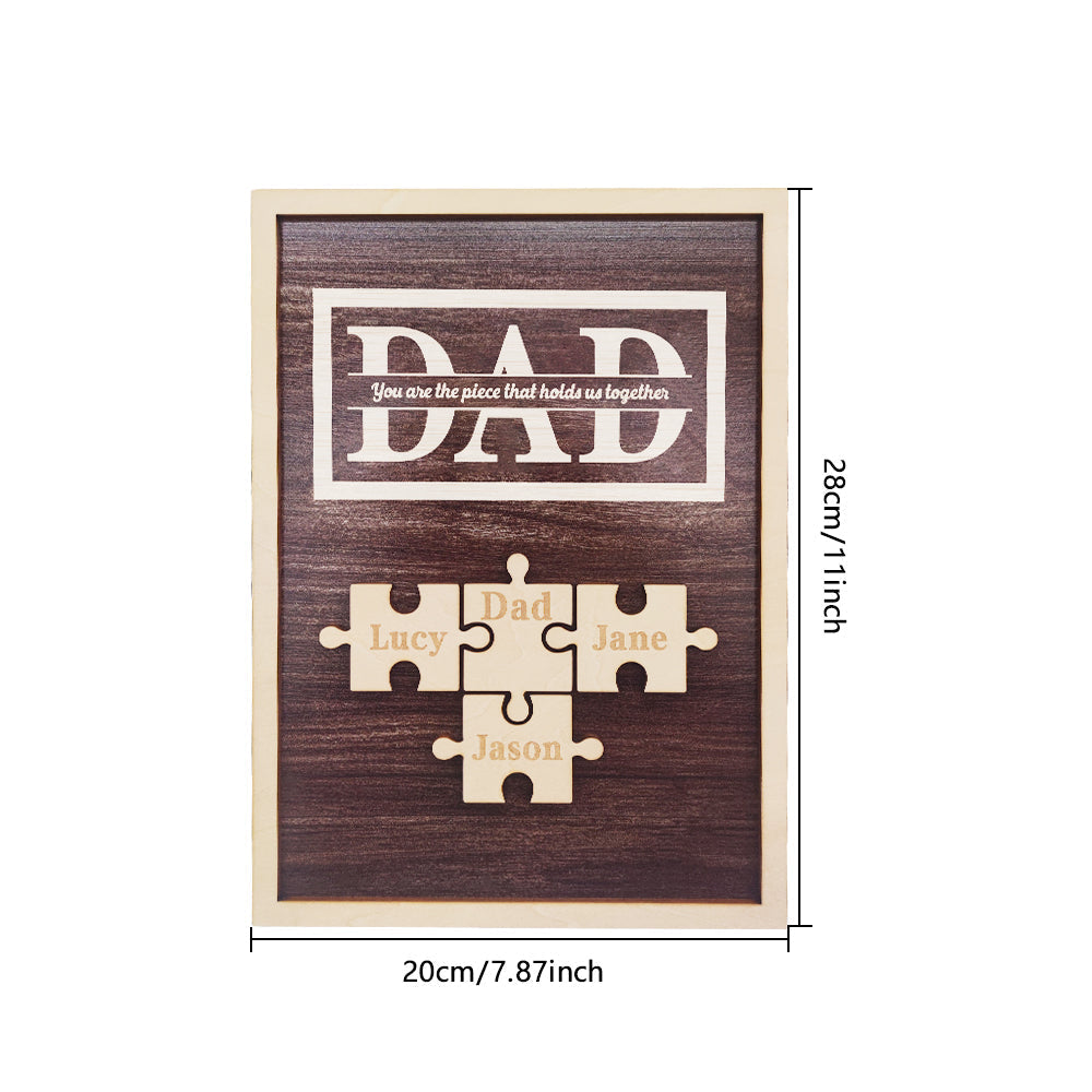 Plaque puzzle personnalisée pour papa