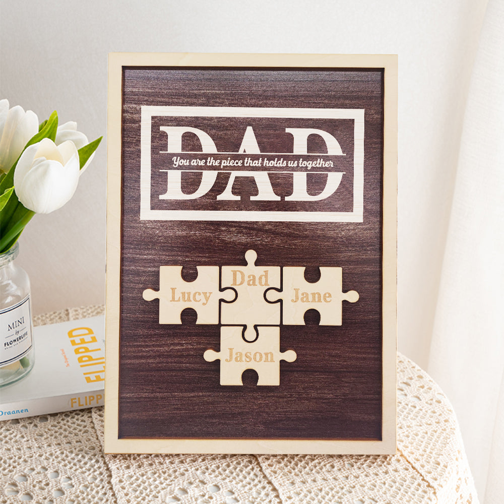 Plaque puzzle personnalisée pour papa