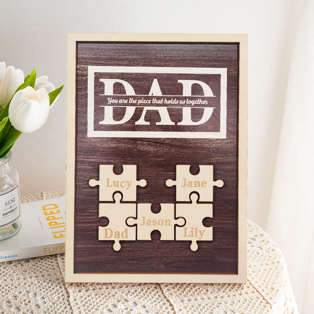 Plaque puzzle personnalisée pour papa