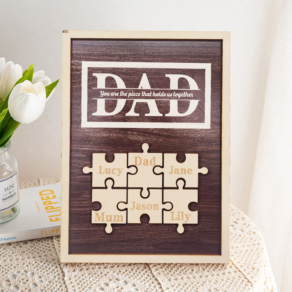 Plaque puzzle personnalisée pour papa