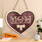Plaque puzzle personnalisée en forme de cœur pour maman 2