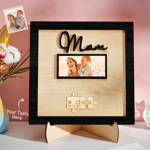 Plaque Puzzle  personnalisé avec photo gravée