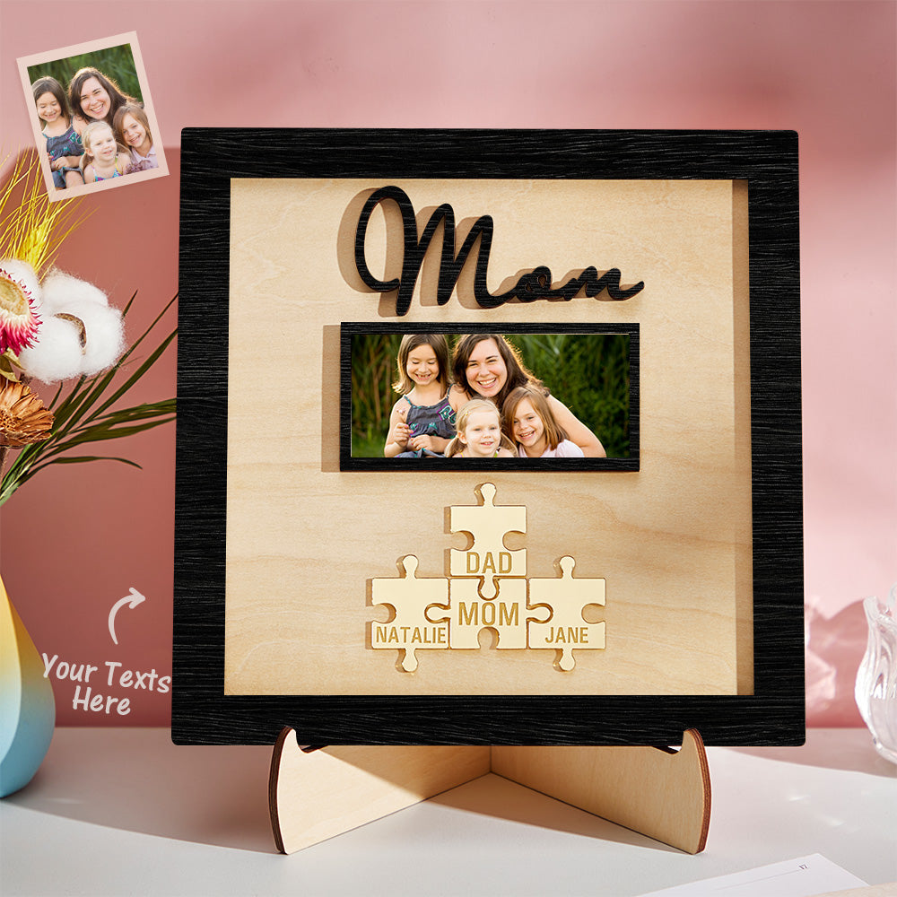 Plaque Puzzle  personnalisé avec photo gravée