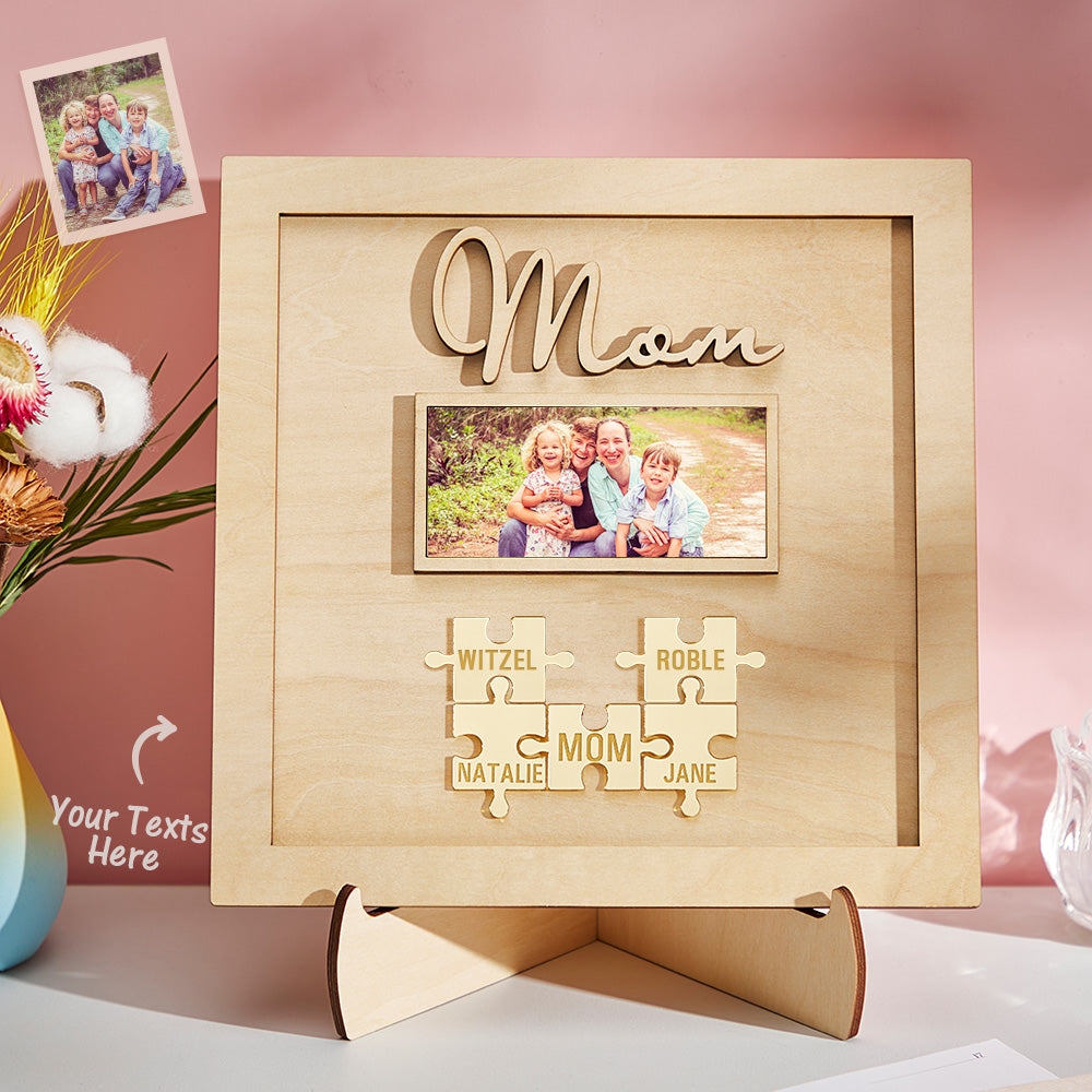 Plaque Puzzle  personnalisé avec photo gravée