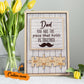 Plaque personnalisée « Puzzle pour papa » avec motif barbe 