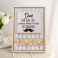 Plaque personnalisée « Puzzle pour papa » avec motif barbe 