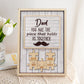 Plaque personnalisée « Puzzle pour papa » avec motif barbe 