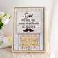Plaque personnalisée « Puzzle pour papa » avec motif barbe 
