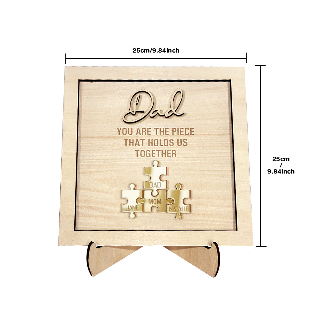 Plaque puzzle personnalisé pour Papa