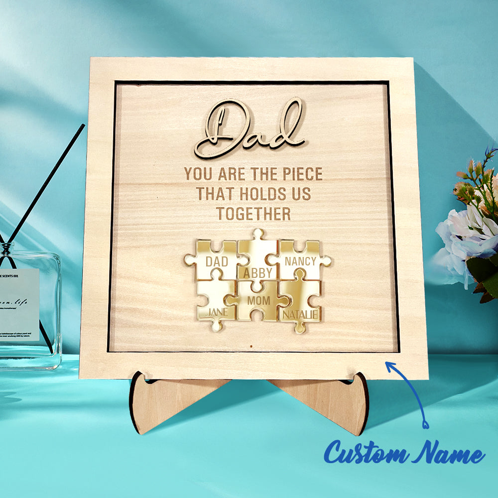 Plaque puzzle personnalisé pour Papa