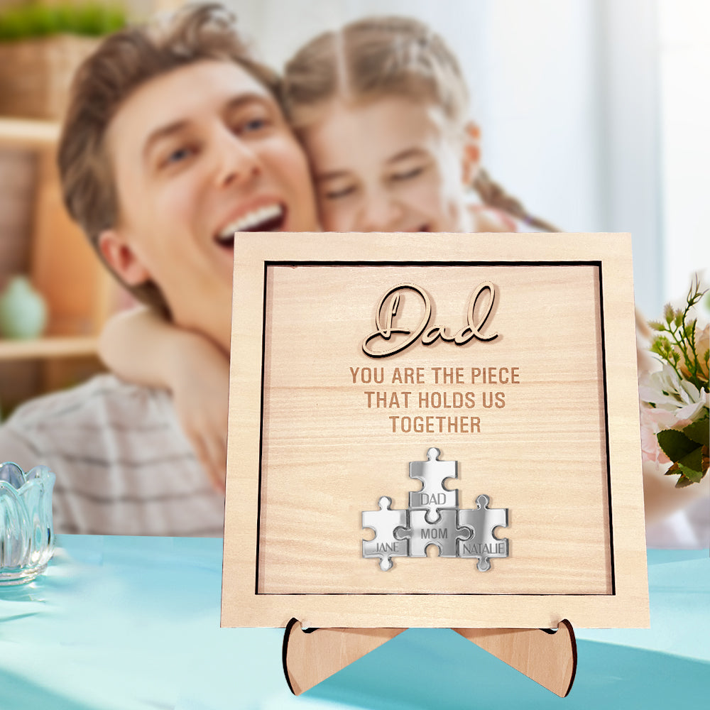 Plaque puzzle personnalisé pour Papa