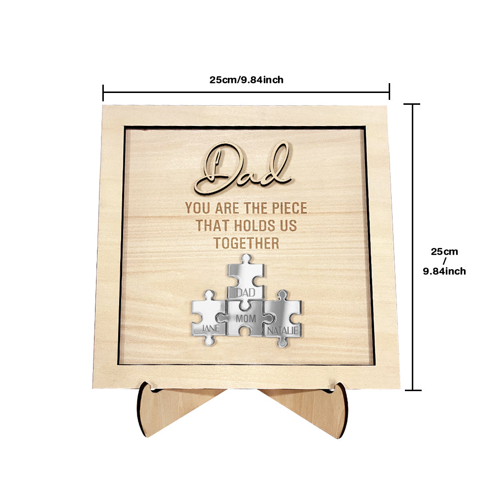 Plaque puzzle personnalisé pour Papa