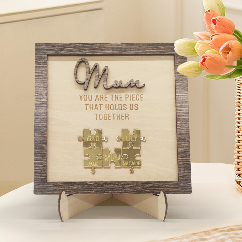 Plaque puzzle personnalisée pour maman 