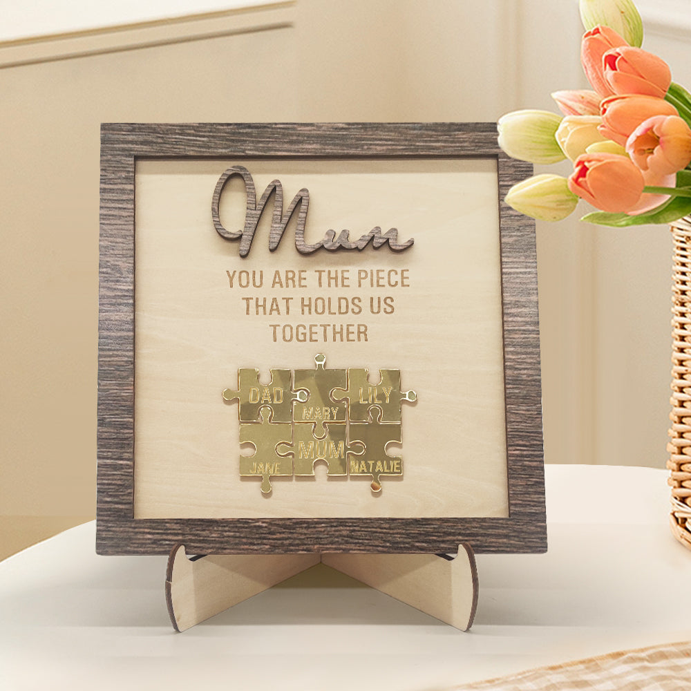 Plaque puzzle personnalisée pour maman 