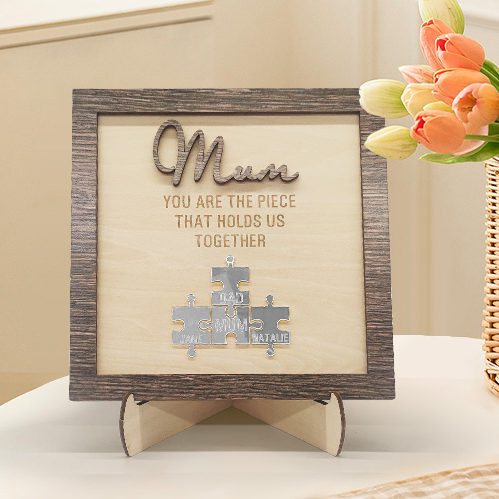 Plaque puzzle personnalisée pour maman 