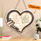 Puzzle en bois en forme de cœur personnalisé