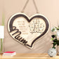 Puzzle en bois en forme de cœur personnalisé