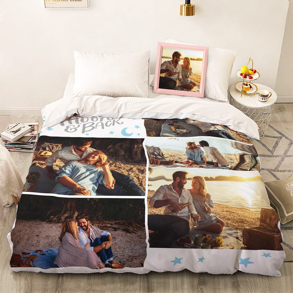 Personalized duvet cover with photo collage