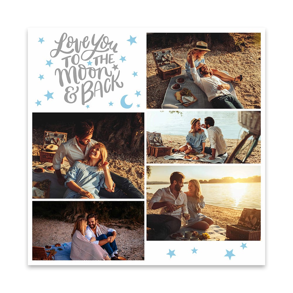 Personalized duvet cover with photo collage