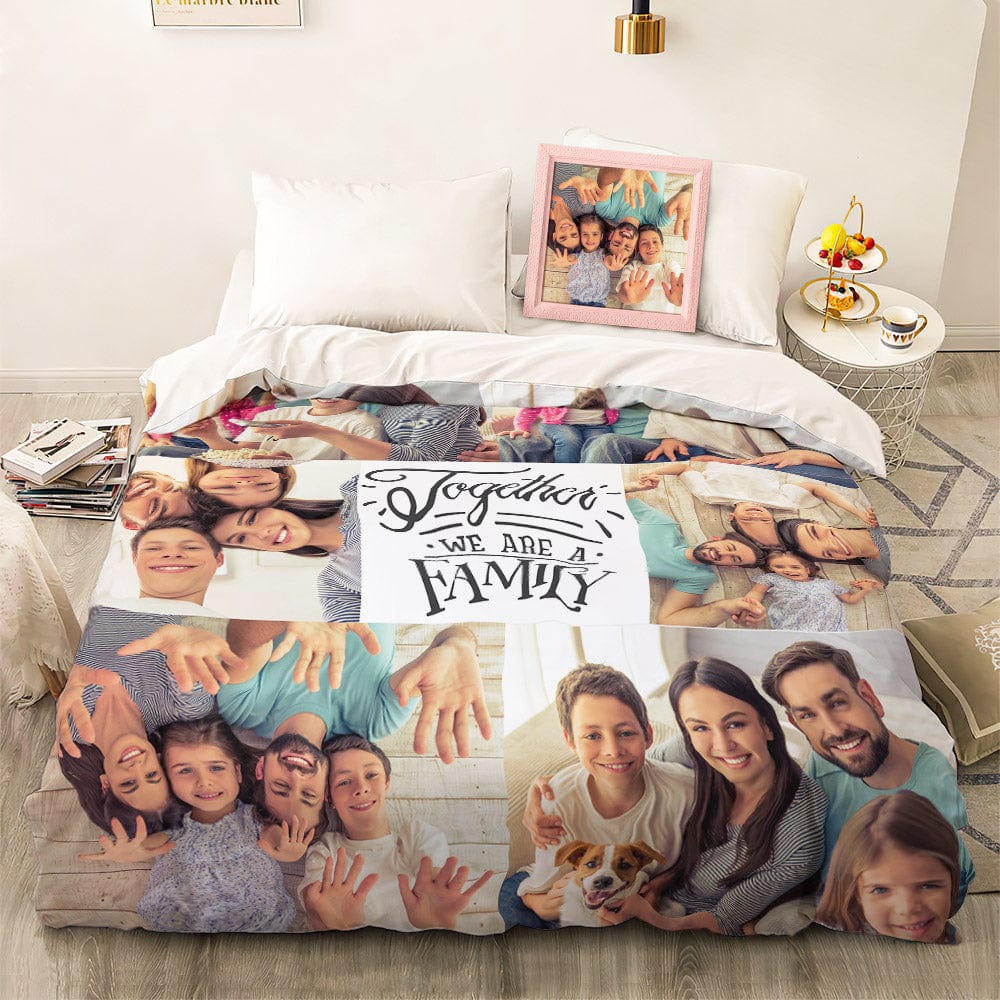 Personalized duvet cover with photo collage