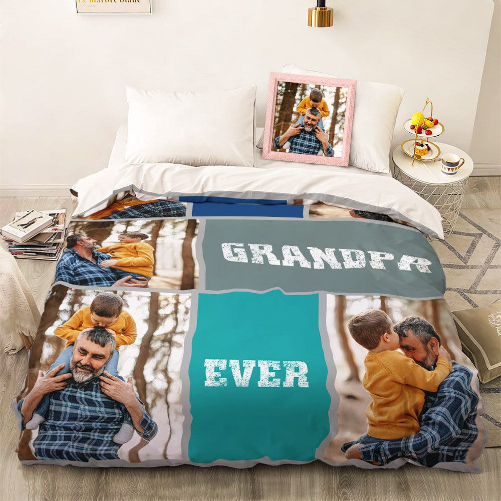 Personalized duvet cover with photo collage