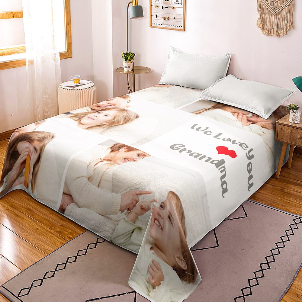 Personalized duvet cover with photo collage