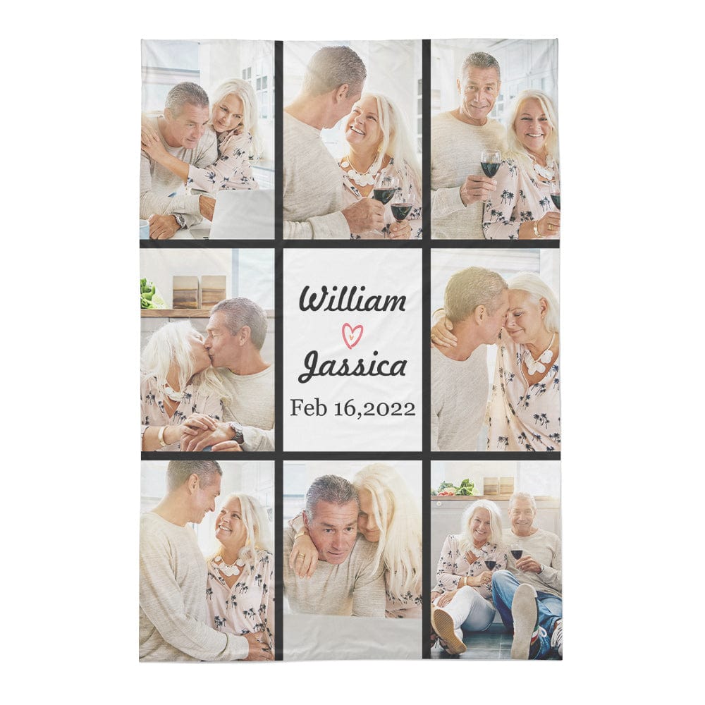 Housse de couette personnalisé avec collage photo pour lit simple 2