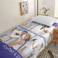 Housse de couette personnalisé avec collage photo pour lit simple 2