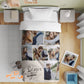 Housse de couette personnalisé avec collage photo pour lit simple 2