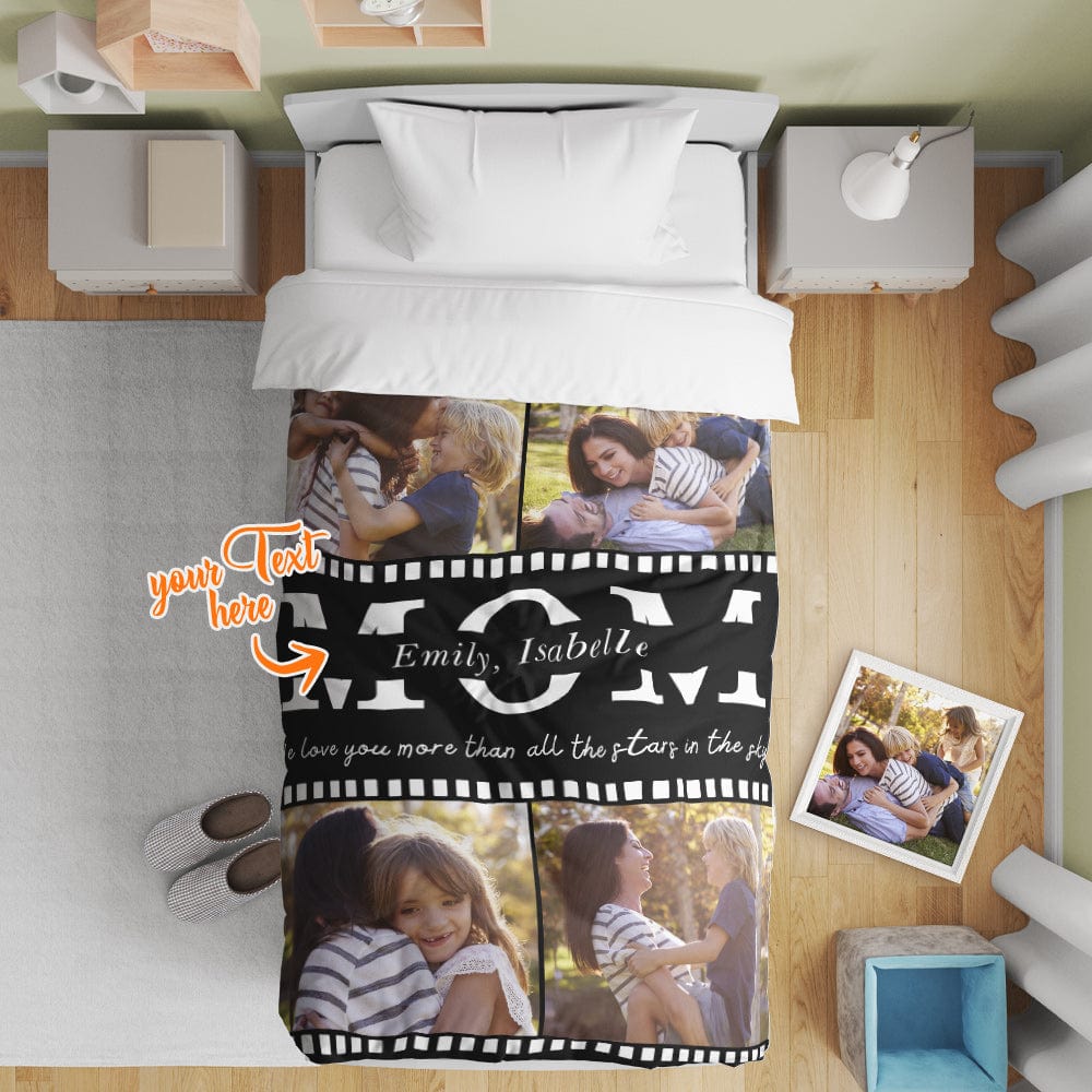 Housse de couette personnalisé avec collage photo pour lit simple 2