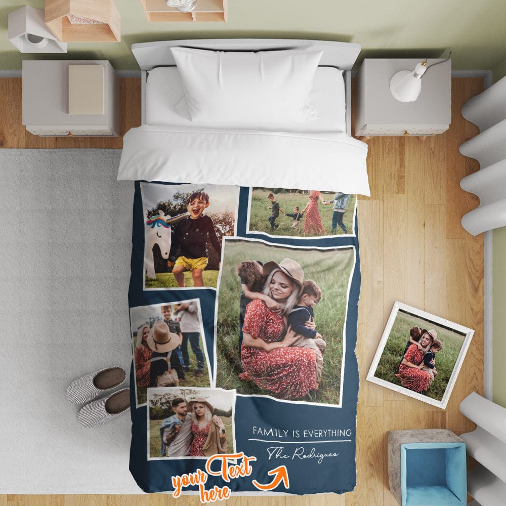 Housse de couette personnalisé avec collage photo pour lit simple 2