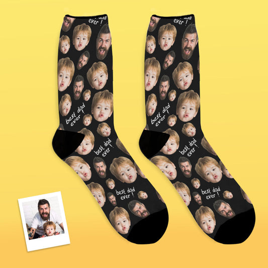 Father's Day gifts: personalized socks with a "Fun" face