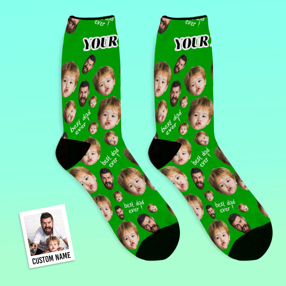 Cadeaux pour la fête des pères : chaussettes personnalisées avec visage ''Fun''