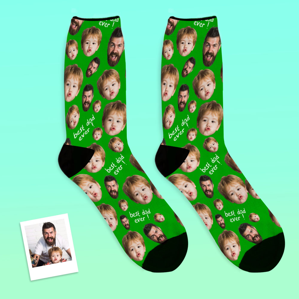 Cadeaux pour la fête des pères : chaussettes personnalisées avec visage ''Fun''