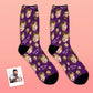 Cadeaux pour la fête des pères : chaussettes personnalisées avec visage ''Fun''